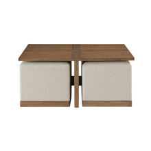 Cozy Collection Coffee Table w/ 4 Ottomans