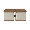 Cozy Collection Coffee Table w/ 4 Ottomans