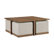 Cozy Collection Coffee Table w/ 4 Ottomans