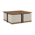 Cozy Collection Coffee Table w/ 4 Ottomans