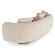 Amber Wood Multicolored Boucle Fabric + Ash Sofa