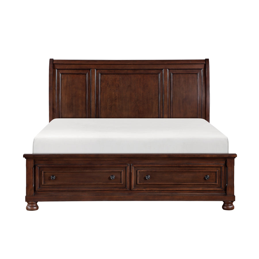Magnolia Dark Cherry Sleigh Storage Bed
