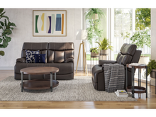Clive Clove Fabric Power Reclining Sofa with Power Headrests & Lumbar