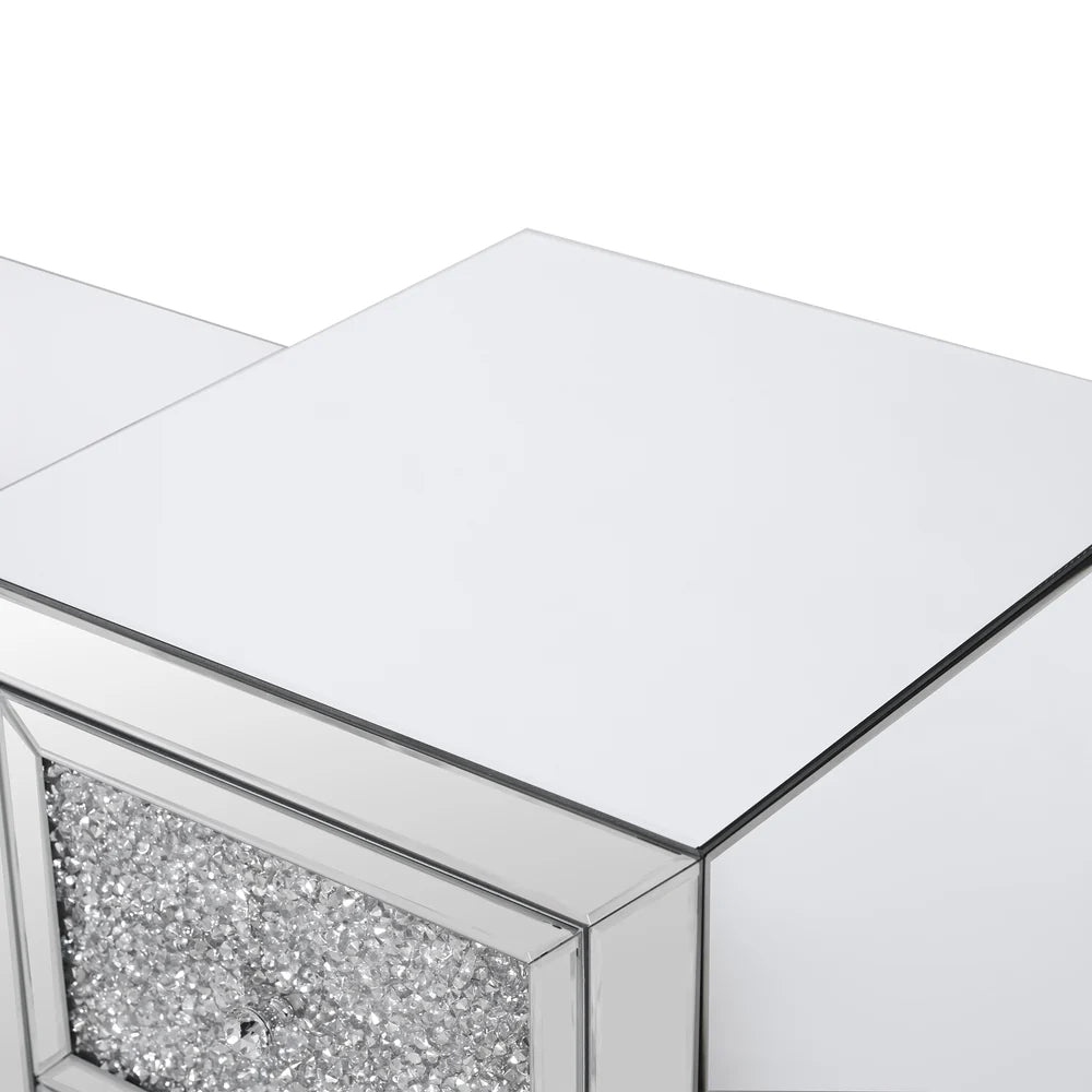 Emily Mirrored Vanity With LED Lights & Stool