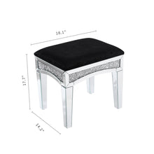 Emily Mirrored Vanity With LED Lights & Stool