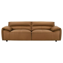 Bronx Leather Upholstered Sofa Orange