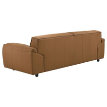 Bronx Leather Upholstered Sofa Orange