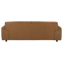 Bronx Leather Upholstered Sofa Orange