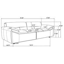 Bronx Leather Upholstered Sofa Orange
