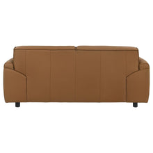 Bronx Leather Upholstered Love Seat Orange
