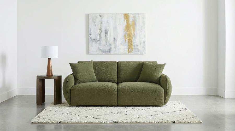 7th Street Modular Lounge Loveseat Green