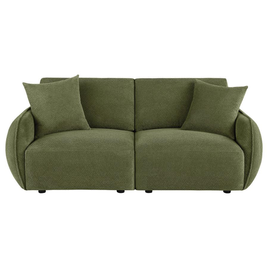 7th Street Modular Lounge Loveseat Green