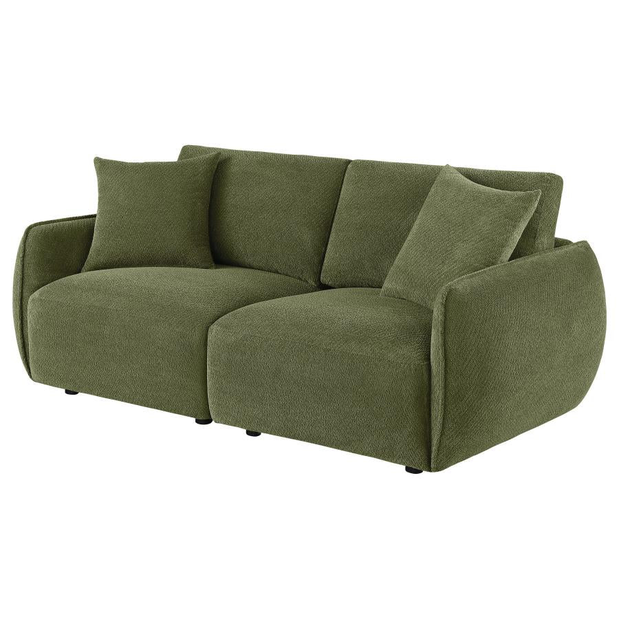 7th Street Modular Lounge Loveseat Green