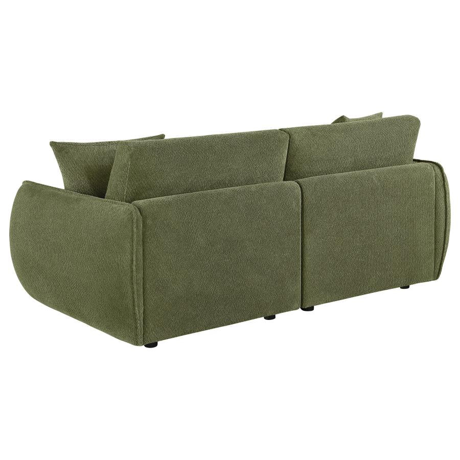 7th Street Modular Lounge Loveseat Green