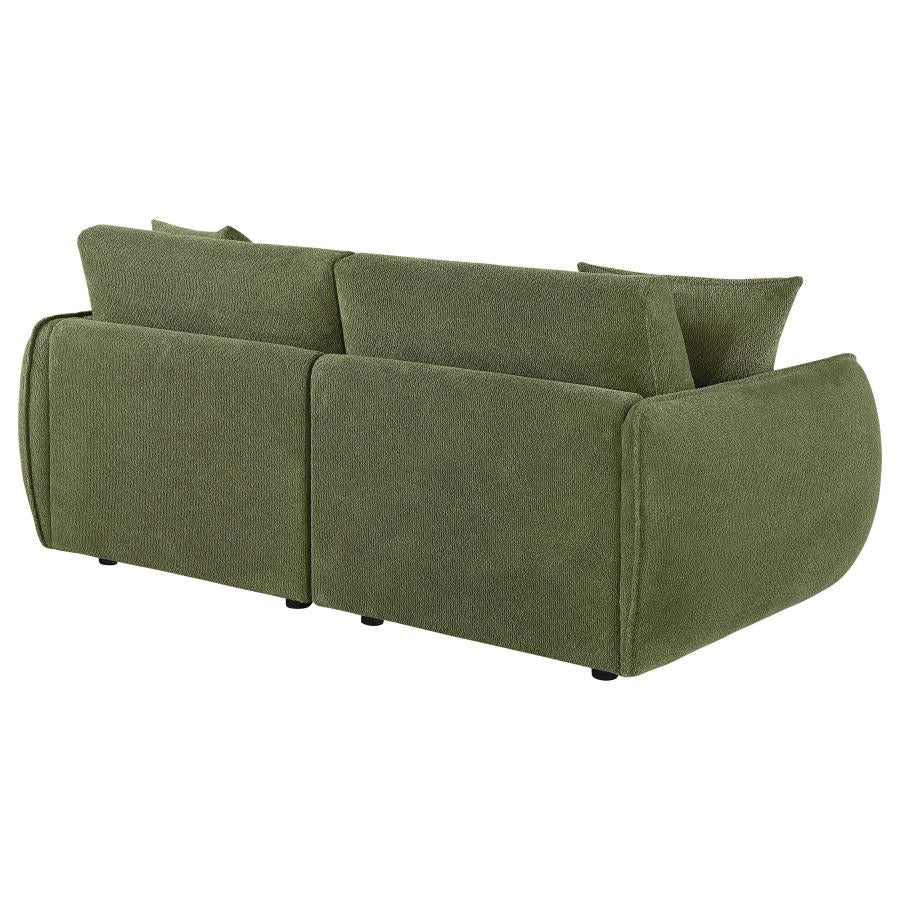 7th Street Modular Lounge Loveseat Green