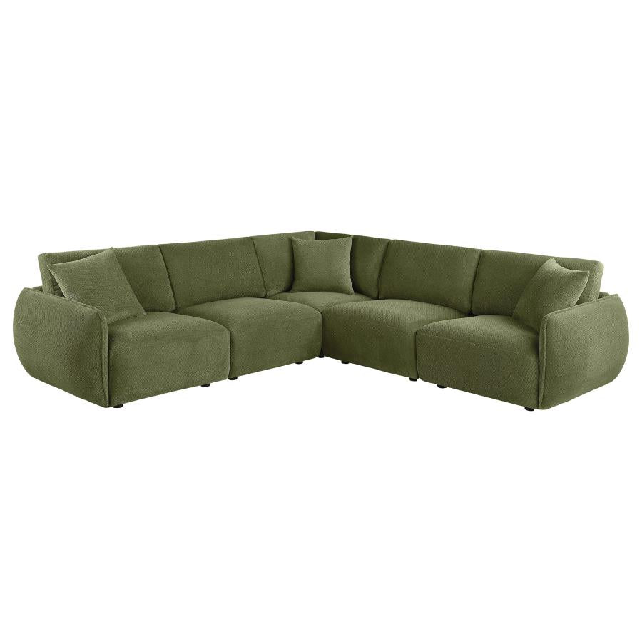 7th Street Modular Lounge Sectional Green