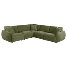 7th Street Modular Lounge Sectional Green