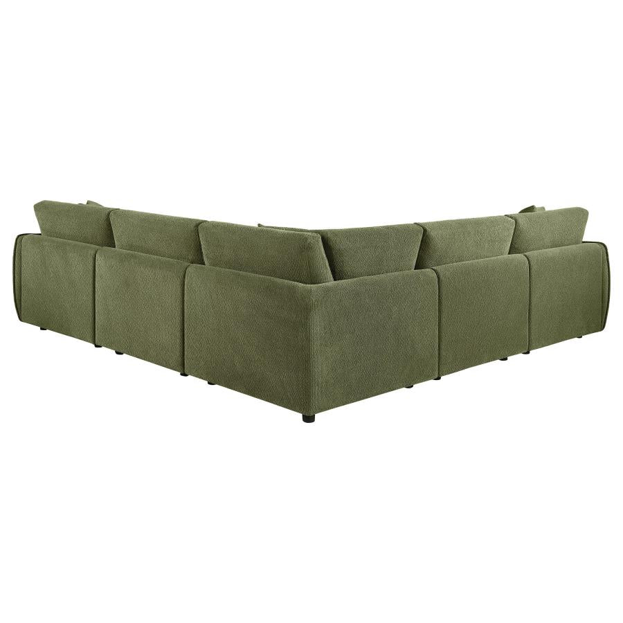 7th Street Modular Lounge Sectional Green