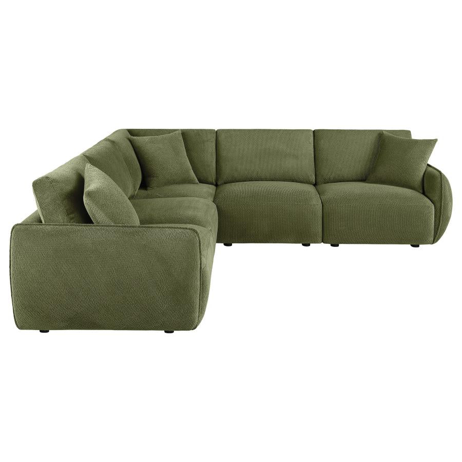 7th Street Modular Lounge Sectional Green