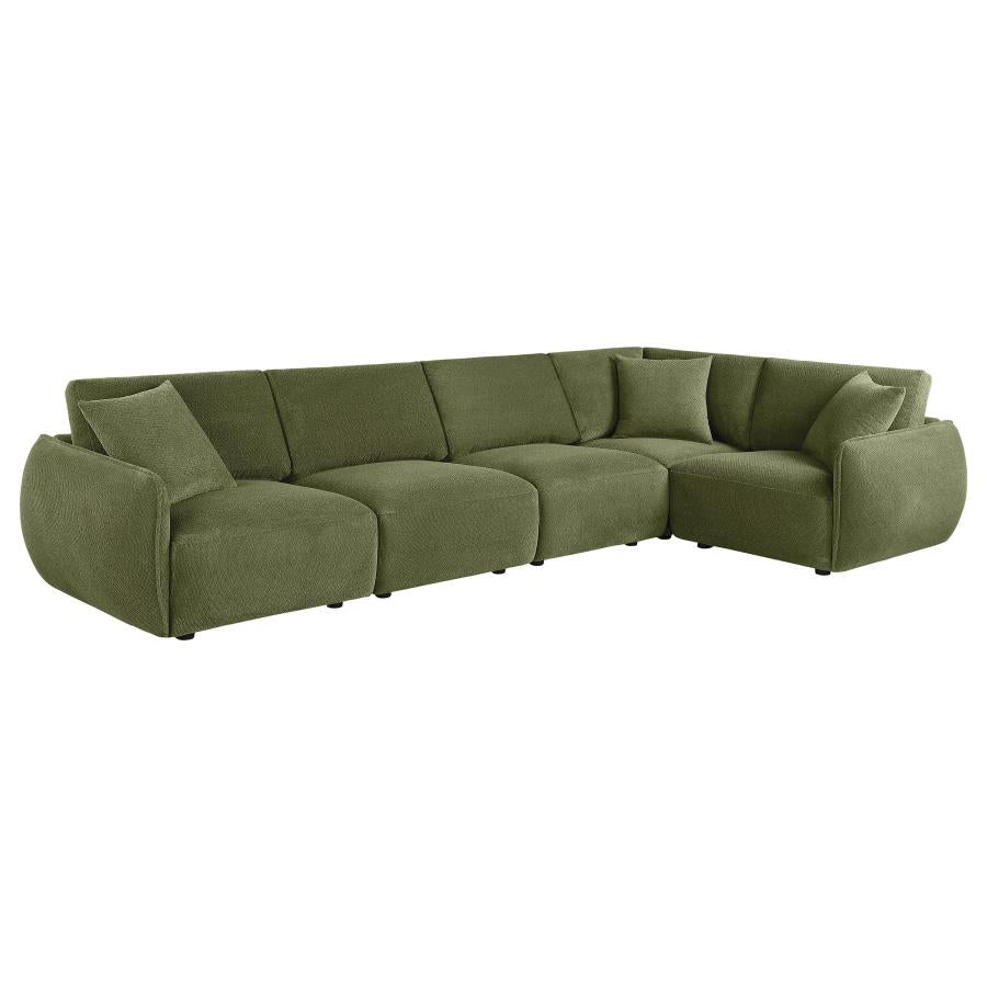 7th Street Modular Lounge Sectional Green