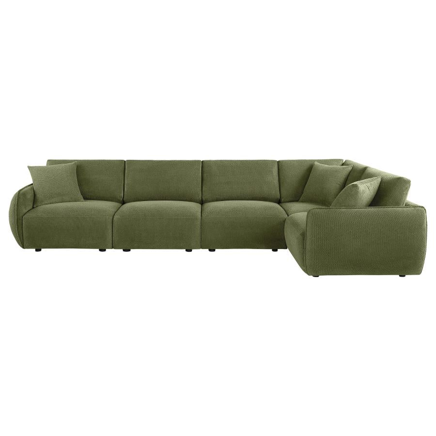 7th Street Modular Lounge Sectional Green