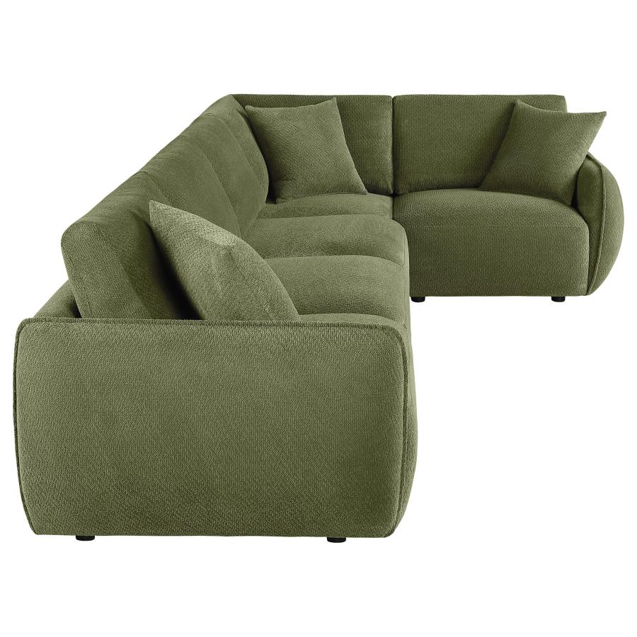 7th Street Modular Lounge Sectional Green