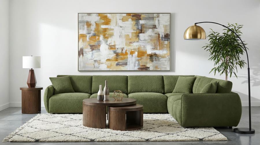 7th Street Modular Lounge Sectional Green