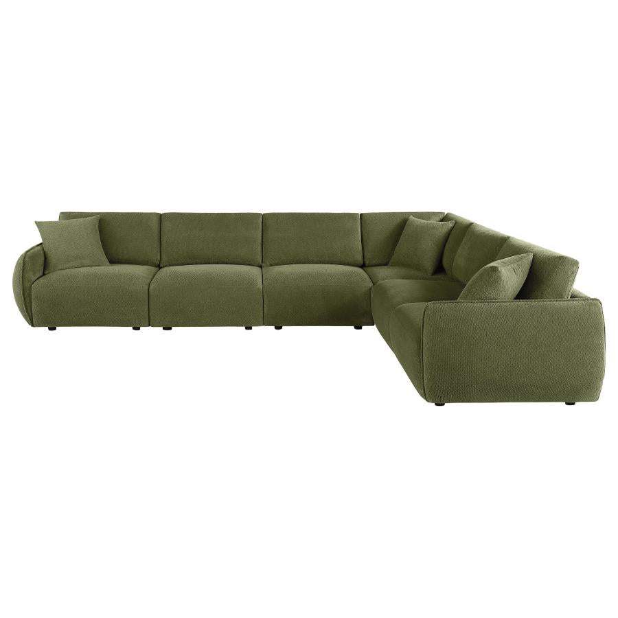 7th Street Modular Lounge Sectional Green