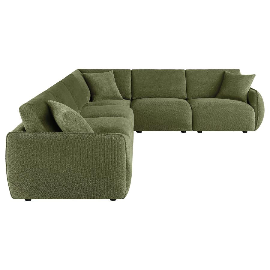 7th Street Modular Lounge Sectional Green