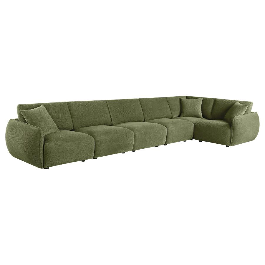 7th Street Modular Lounge Sectional Green