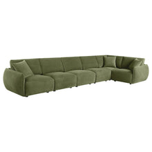 7th Street Modular Lounge Sectional Green