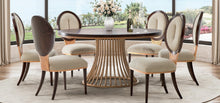 Camellia Field Round Dining Table - Warm Pecan