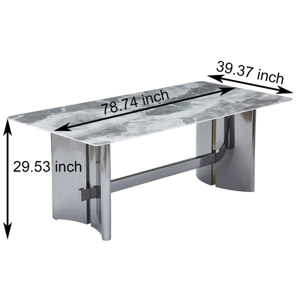 Luxe Stone Dining Table alternate view