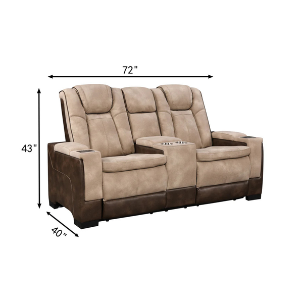 Rider Dual Power Recliner Loveseat alternate view