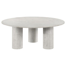 Roman Round Genuine Marble Coffee Table White