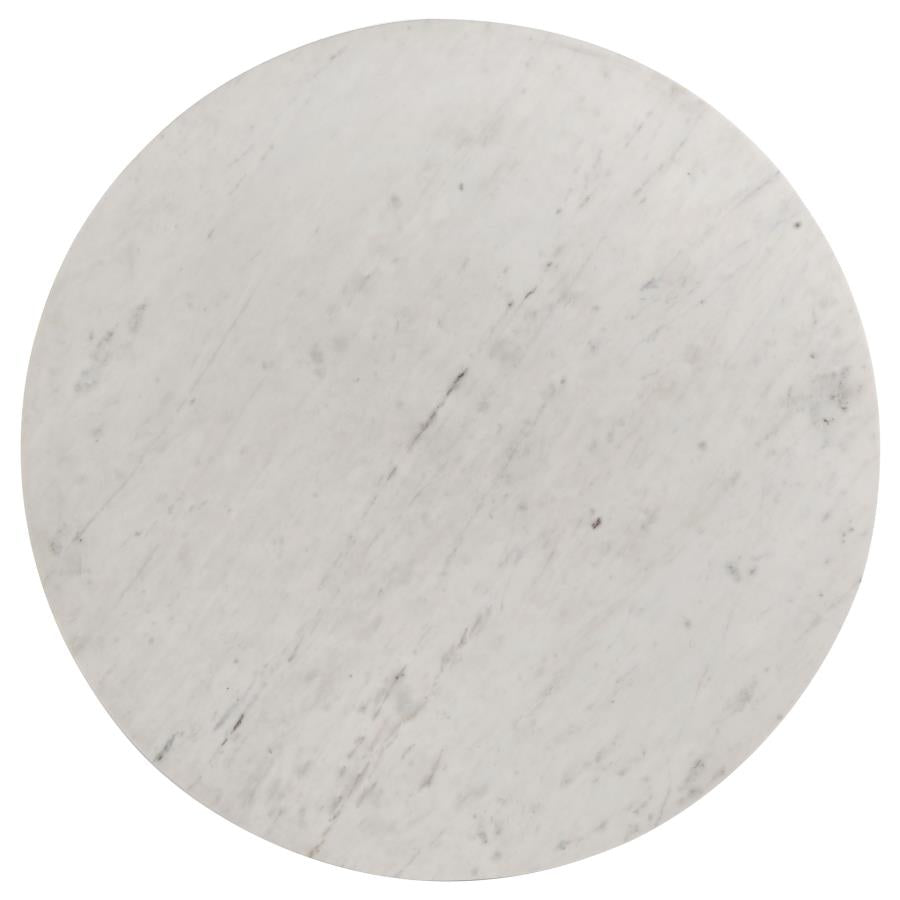 Roman Round Genuine Marble Coffee Table White