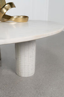 Roman Round Genuine Marble Coffee Table White