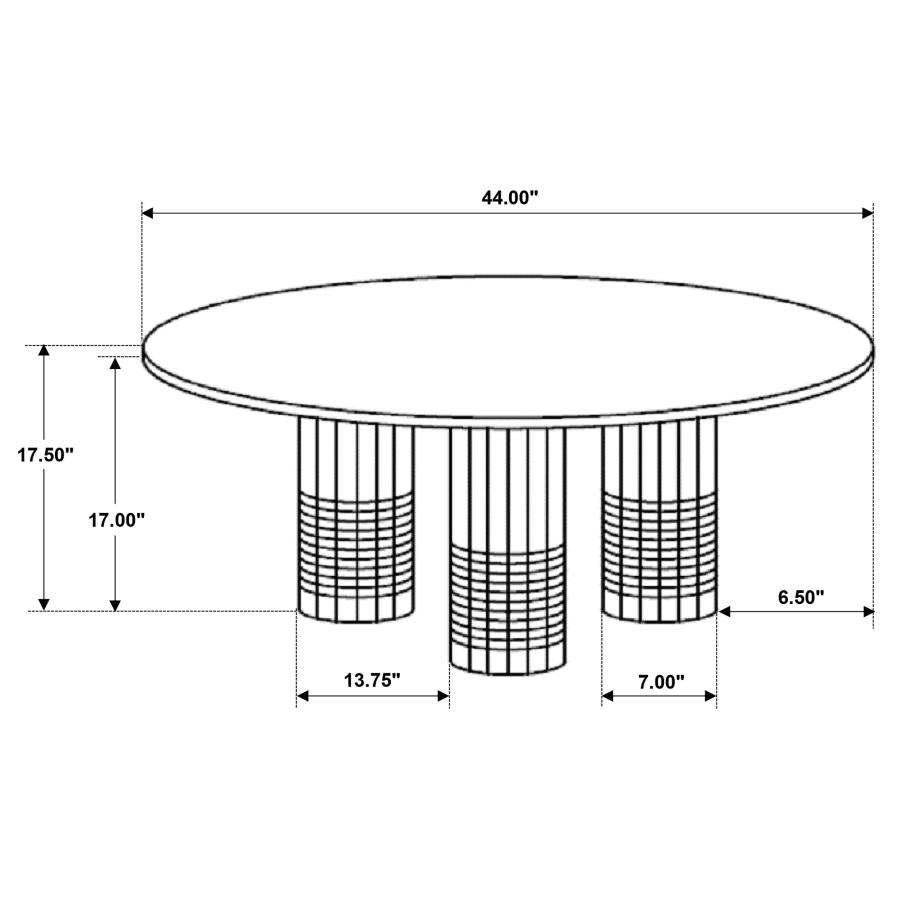 Roman Round Genuine Marble Coffee Table White