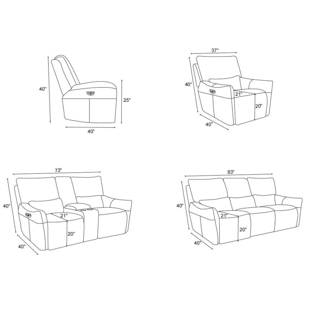 Kirkland Power Reclining Sofa Collection — Desert