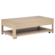 Arcelor Wood Coffee Table with 2 Drawers and Shelf Light Elm