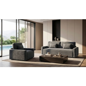 Stratus Dark Gray Convertible Sleeper Chair