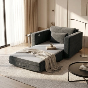 Stratus Dark Gray Convertible Sleeper Chair