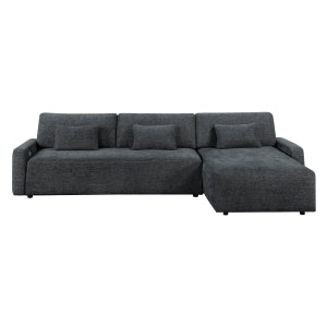 Stratus Dark Gray Sleeper Sectional with Chaise
