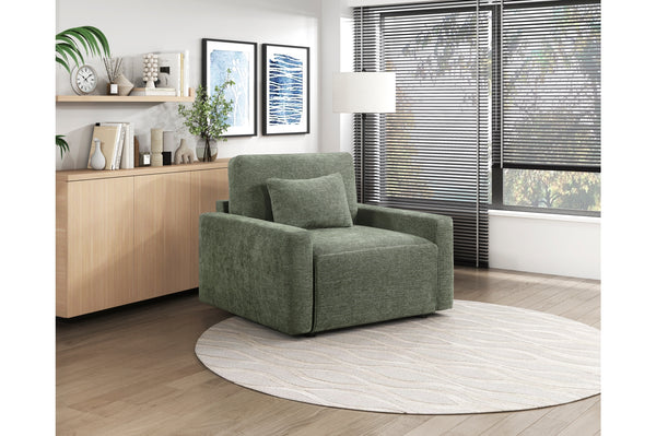 Stratus Green Convertible Sleeper Chair alternate view