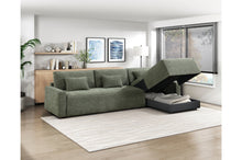 Stratus Green Sleeper Sectional with Chaise