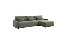 Stratus Green Sleeper Sectional with Chaise