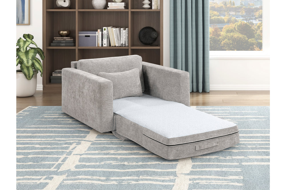 Stratus Gray Convertible Sleeper Chair