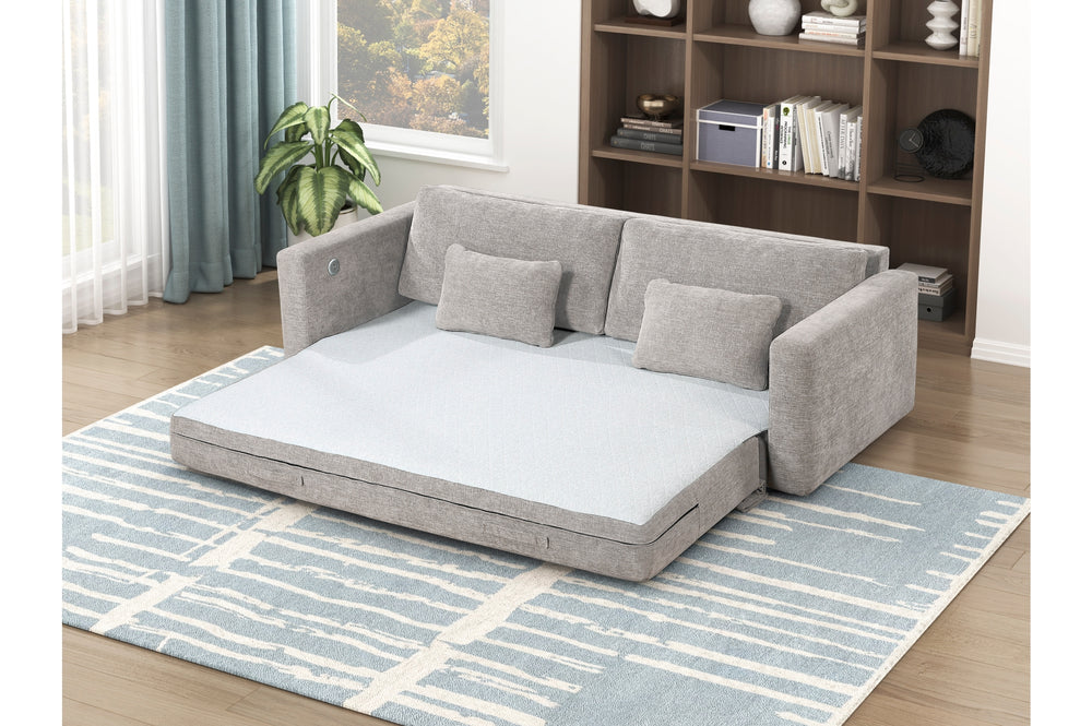 Stratus Gray Convertible Queen Sleeper Sofa