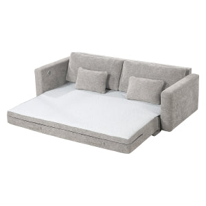 Stratus Gray Convertible Queen Sleeper Sofa