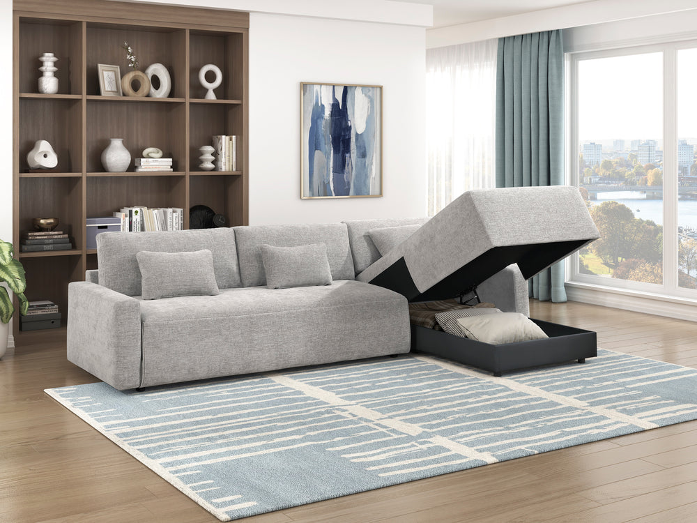Cumulus 2-Piece Sectional with Convertible Queen Sleeper and RightSide Chaise
